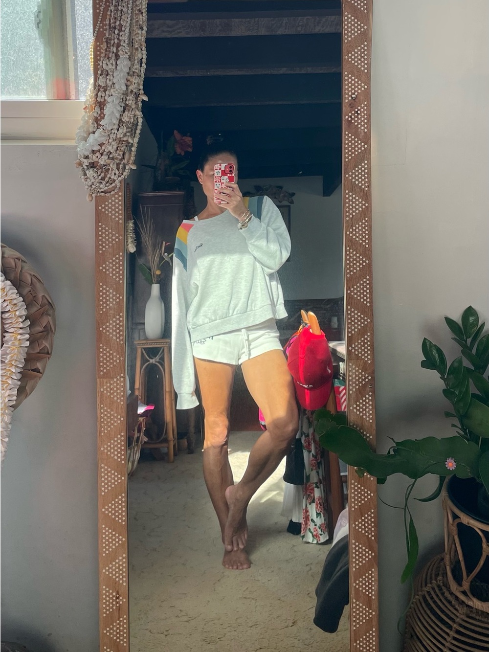 READ‼️ NWT🎉Rip Curl Palm Beach Light Gray Crewneck Sweatshirt